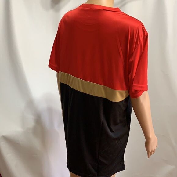 VGK Shirt Station Casinos Las Vegas Hockey Logo Red Gold Black Size Medium - Picture 6 of 8